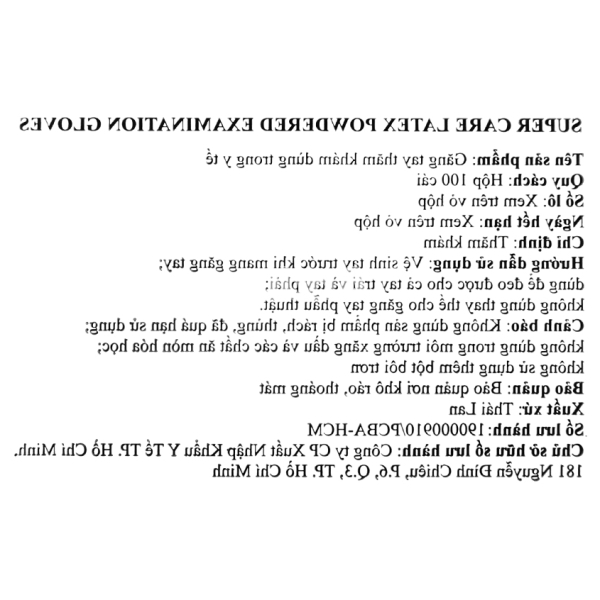 Găng tay y tế có bột Super Care size S hộp 50 đôi