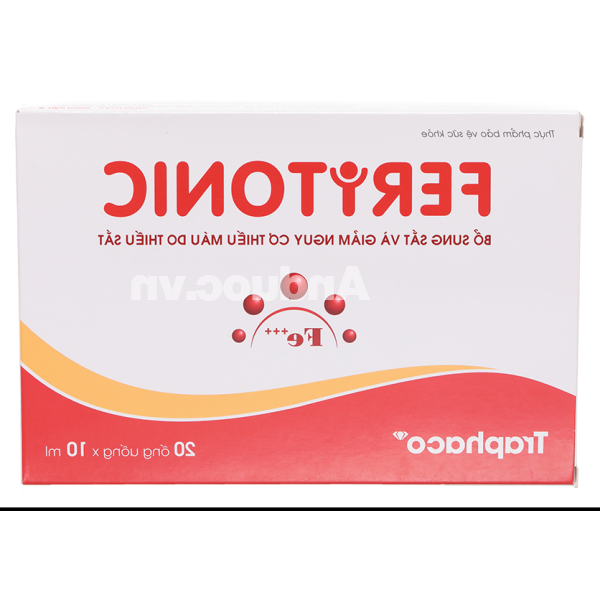 Dung dịch Feritonic bổ sung sắt, giảm nguy cơ thiếu máu hộp 20 ống x 10ml