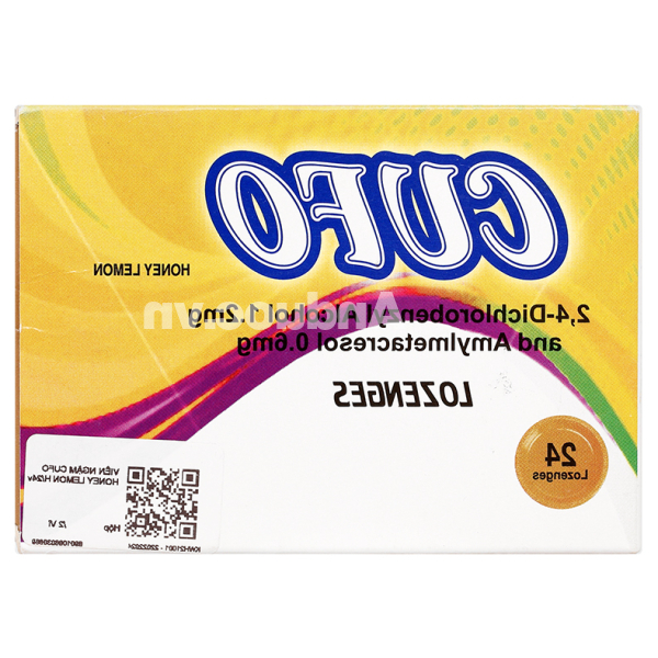 Viên ngậm Cufo Honey Lemon hỗ trợ trị viêm họng, đau họng (2 vỉ x 12 viên)