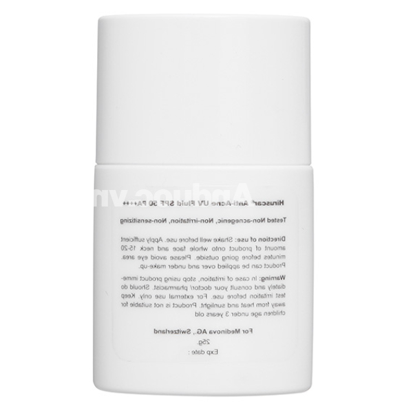 Kem chống nắng Hiruscar Anti-Acne UV Fluid SPF50 PA++++ cho da mụn chai 25g