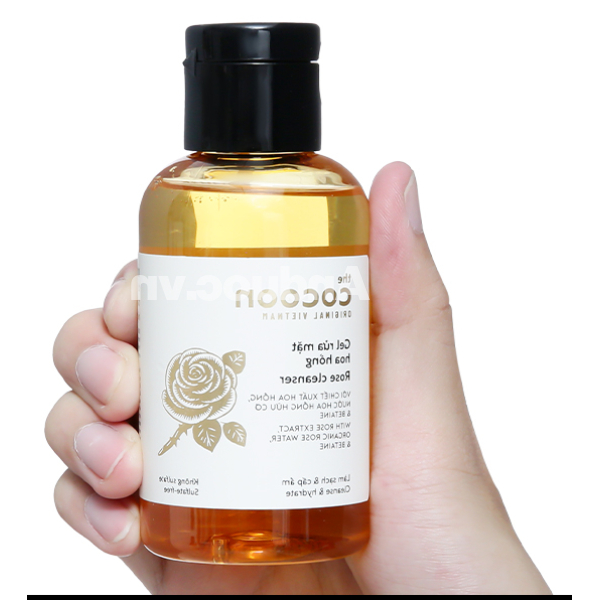 Gel rửa mặt Cocoon hoa hồng làm sạch và cấp ẩm chai 140ml
