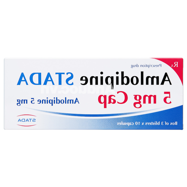 Amlodipine Stada 5mg trị cao huyết áp, đau thắt ngực (3 vỉ x 10 viên)