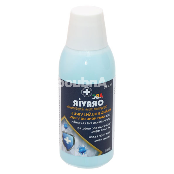 Nước súc miệng Oravir kháng khuẩn, ngừa sâu răng chai 250ml