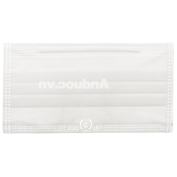 Khẩu trang y tế Trí Đức 4 lớp màu trắng hộp 50 cái