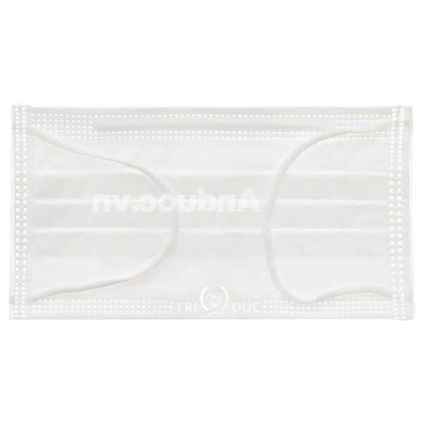 Khẩu trang y tế Trí Đức 4 lớp màu trắng hộp 50 cái