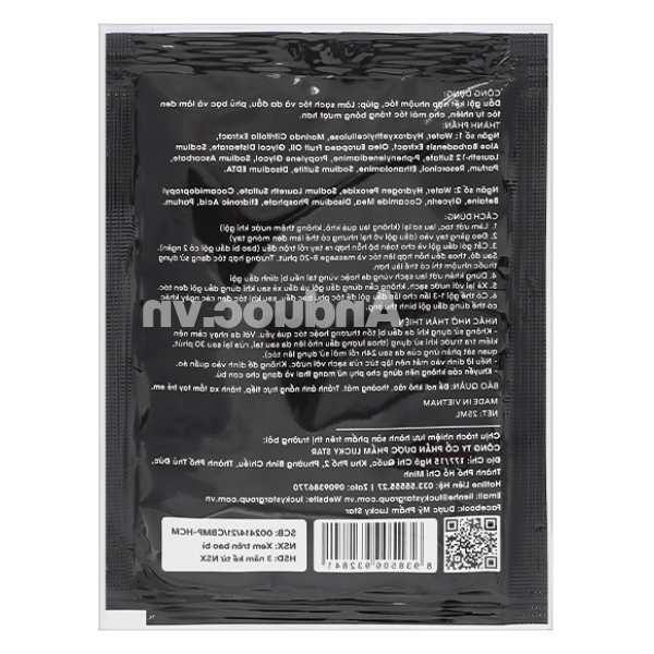 Dầu gội đen Lucky Star phủ bạc làm đen tóc gói 25ml