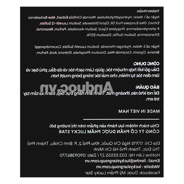 Dầu gội đen Lucky Star phủ bạc làm đen tóc gói 25ml