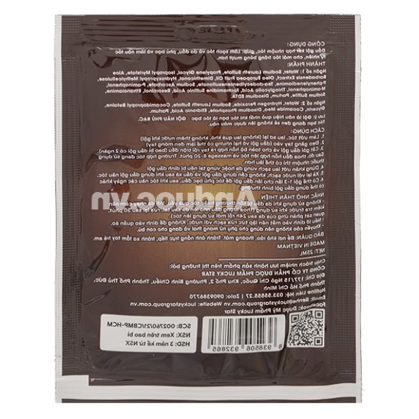 Dầu gội nâu Lucky Star phủ bạc làm nâu tóc gói 25ml