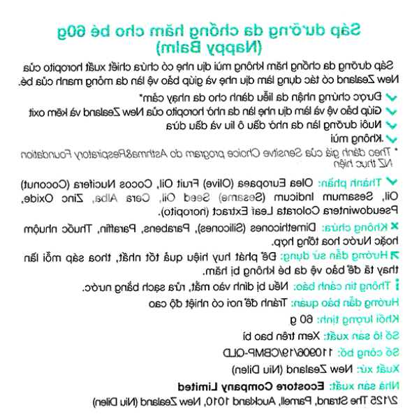 Sáp Ecostore chống hăm tã, bảo vệ da cho bé hũ 60g