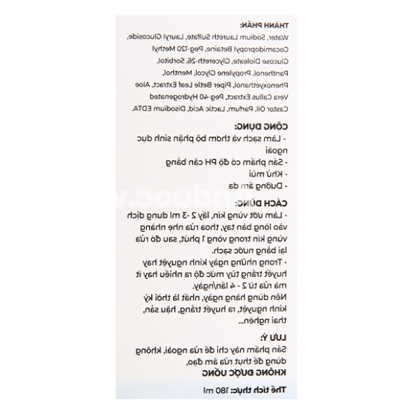 Dung dịch vệ sinh phụ nữ Joury lá trầu không làm sạch, khử mùi chai 180ml