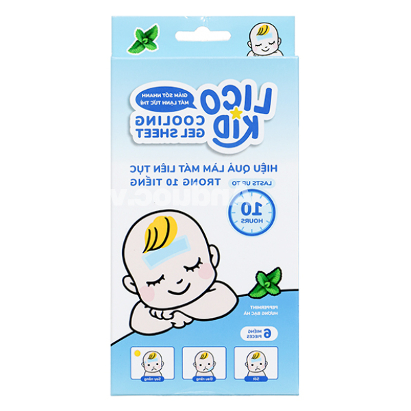 Miếng dán hạ sốt Licokid hương bạc hà (3 gói x 2 miếng)