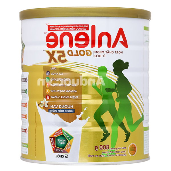 Sữa bột Anlene Gold 5X giúp xương chắc khỏe hương vani lon 800g