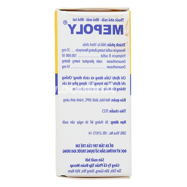 Dung dịch nhỏ mắt, mũi, tai Mepoly trị nhiễm khuẩn lọ 10ml