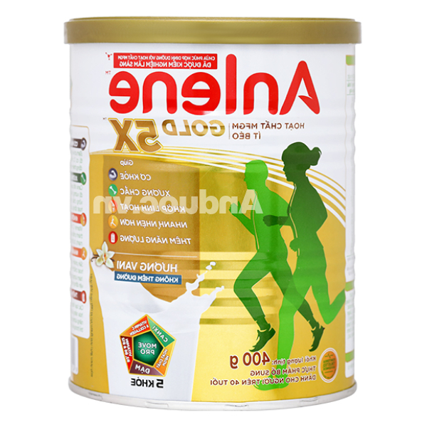 Sữa bột Anlene Gold 5X giúp xương chắc khỏe hương vani lon 400g
