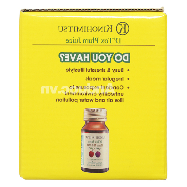 Nước uống Kinohimitsu D’Tox Plum Juice hỗ trợ tăng cường đề kháng hộp 6 chai x 30g