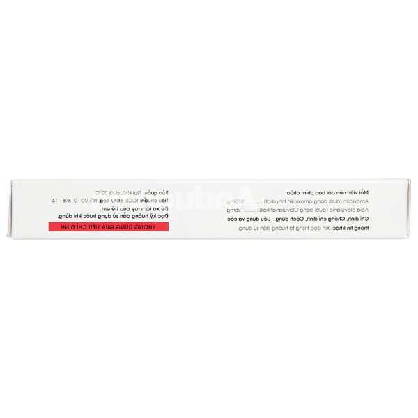 Vigentin 875mg/125mg trị nhiễm khuẩn (2 vỉ x 7 viên)
