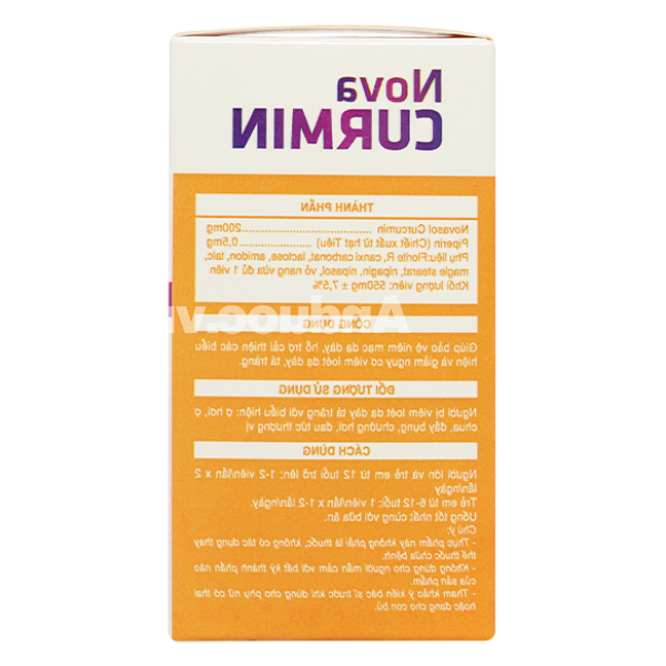 Nova Curmin giảm nguy cơ viêm loét dạ dày, tá tràng hộp 30 viên