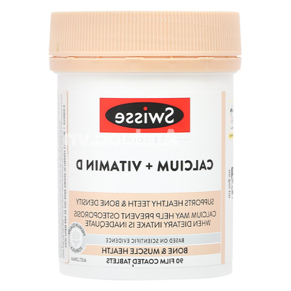 Swisse Ultiboost Calcium + Vitamin D giúp xương chắc khỏe chai 90 viên