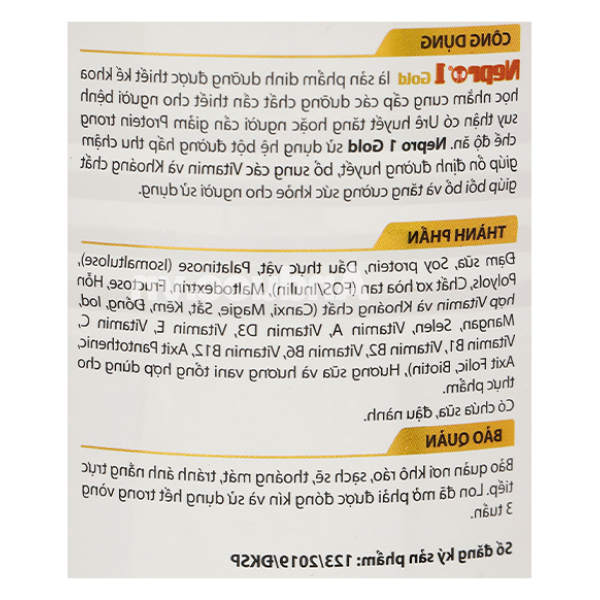 Sữa bột Nepro 1 Gold bổ sung dinh dưỡng cho người bệnh thận lon 400g