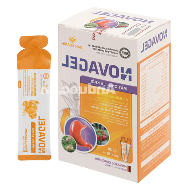 Hỗn dịch Novagel hỗ trợ bảo vệ niêm mạc dạ dày hộp 20 gói x 10ml