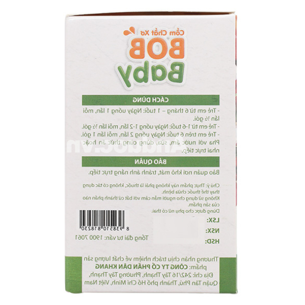 Cốm Chất Xơ BobBaby hỗ trợ bổ sung chất xơ hộp 20 gói x 5g