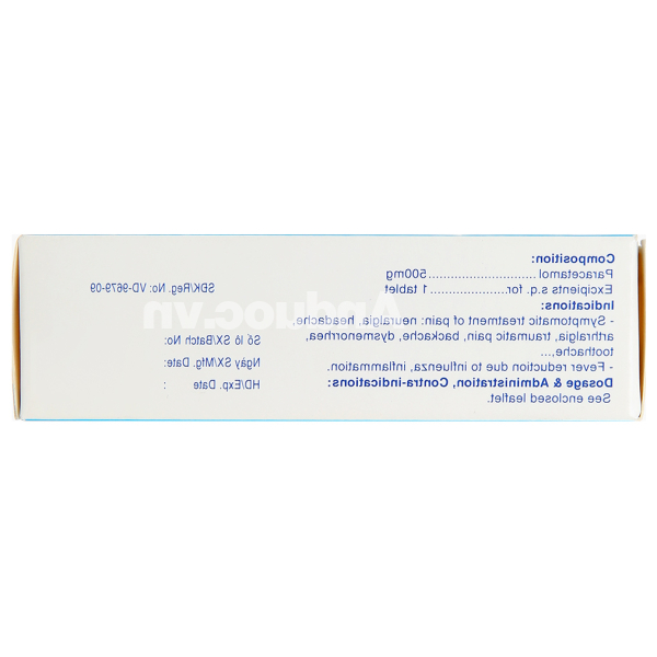 Viên sủi Paracold 500 Effervescent giảm đau, hạ sốt (4 vỉ x 4 viên)