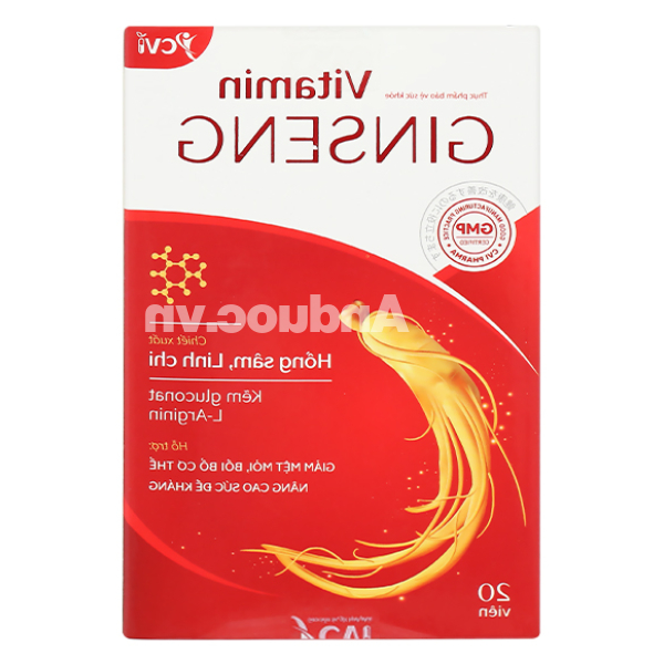 Vitamin Ginseng bồi bổ sức khỏe, hỗ trợ tăng đề kháng hộp 20 viên