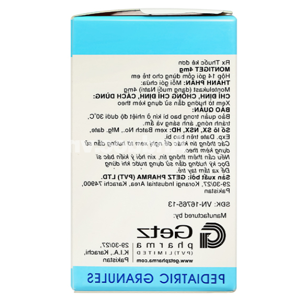 Thuốc cốm Montiget 4mg trị hen suyễn (14 gói x 4mg)