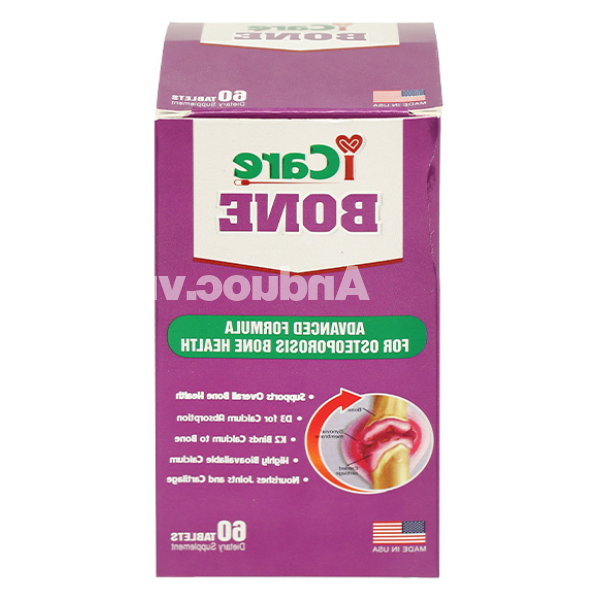 Icare Bone giúp xương chắc khỏe, giảm nguy cơ loãng xương hộp 60 viên