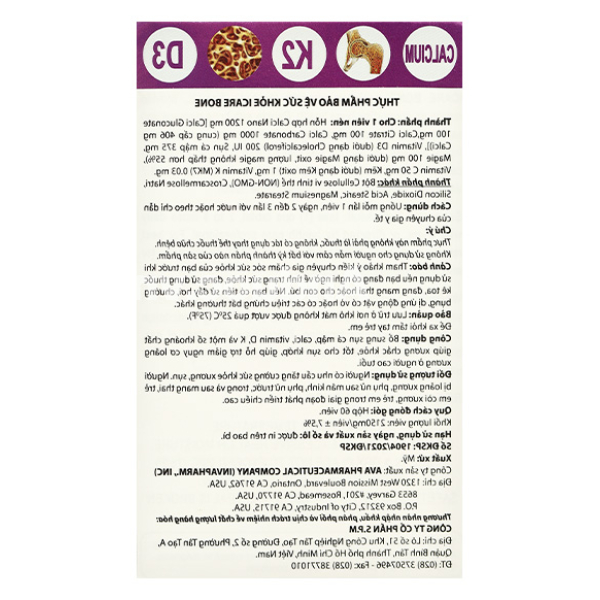 Icare Bone giúp xương chắc khỏe, giảm nguy cơ loãng xương hộp 60 viên