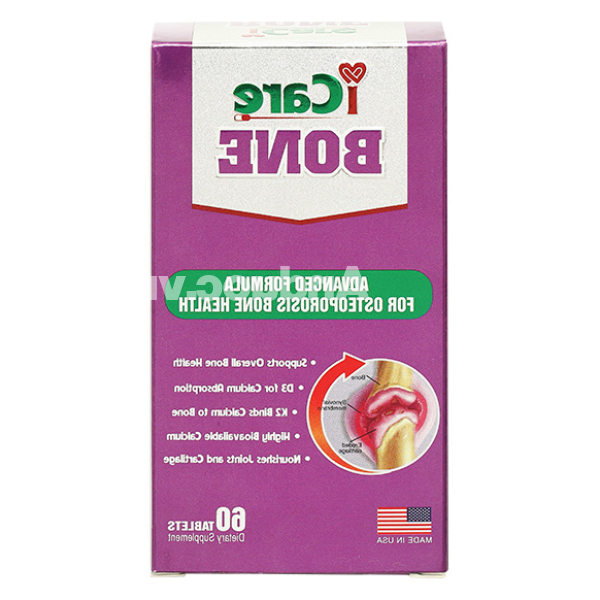 Icare Bone giúp xương chắc khỏe, giảm nguy cơ loãng xương hộp 60 viên