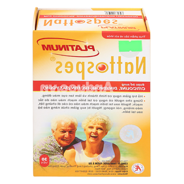 Nattospes Platinum giúp giảm nguy cơ tai biến mạch máu não hộp 30 viên