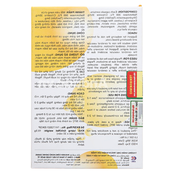 Nattospes Platinum giúp giảm nguy cơ tai biến mạch máu não hộp 30 viên