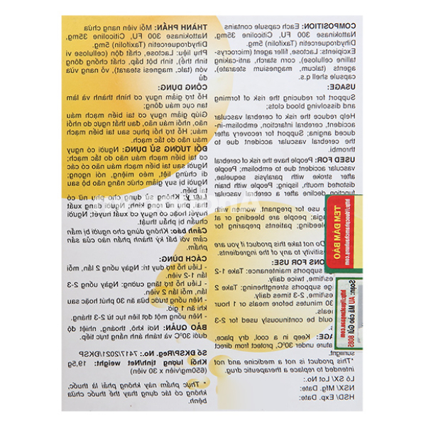 Nattospes Platinum giúp giảm nguy cơ tai biến mạch máu não hộp 30 viên