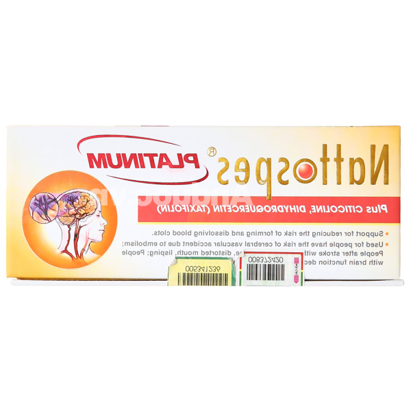 Nattospes Platinum giúp giảm nguy cơ tai biến mạch máu não hộp 30 viên