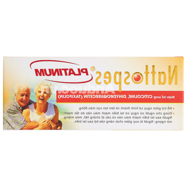 Nattospes Platinum giúp giảm nguy cơ tai biến mạch máu não hộp 30 viên