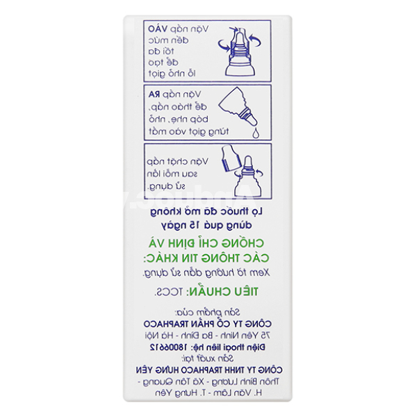 Dung dịch nhỏ mắt Tobramycin 0,3% trị các bệnh nhiễm khuẩn mắt lọ 6ml