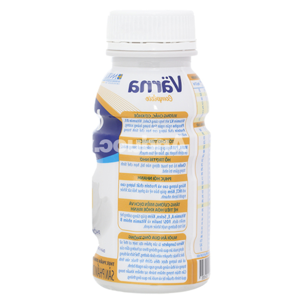 Sữa bột pha sẵn Nutifood Varna Complete giúp bổ sung dinh dưỡng lốc 6 chai x 237ml