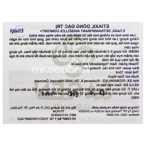 Lăn khử mùi Etiaxil giúp khử mùi hôi dưới cánh tay cho da siêu nhạy cảm chai 15ml