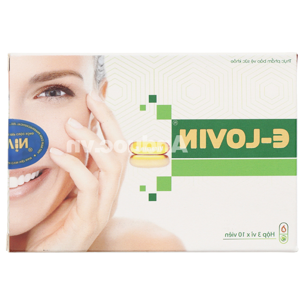 E-Lovin bổ sung vitamin E, hỗ trợ chống lão hóa, làm sáng da hộp 30 viên