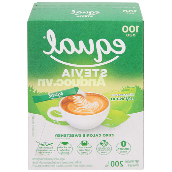 Đường ăn kiêng cỏ ngọt Equal Stevia hộp 200g (100 gói x 2g)