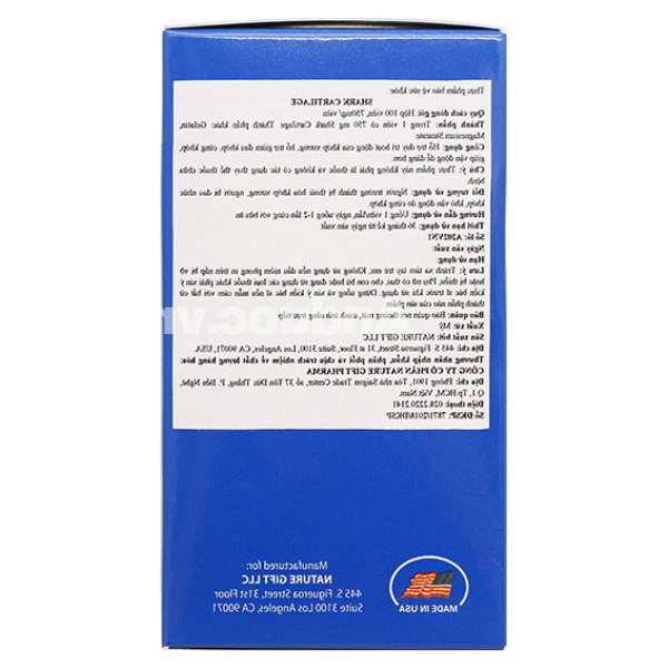Nature Gift Shark Cartilage hỗ trợ giảm đau khớp, cứng khớp hộp 100 viên