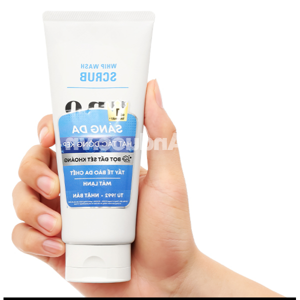 Sữa rửa mặt UNO Whip Wash Scrub dạng hạt làm sáng da, mềm mịn tuýp 130g
