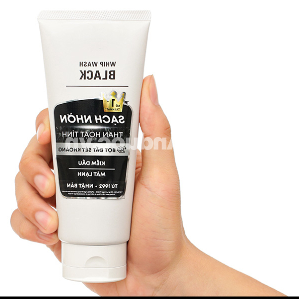 Sữa rửa mặt UNO Whip Wash Black than hoạt tính, sạch nhờn, ngừa mụn tuýp 130g