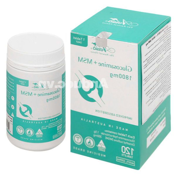 Aussia Glucosamine + MSM 1800mg giúp bổ sung dưỡng chất cho khớp hộp 120 viên