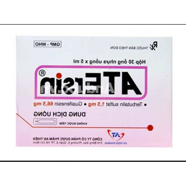 Dung dịch uống ATErsin trị hen suyễn, viêm phế quản (30 ống x 5ml)