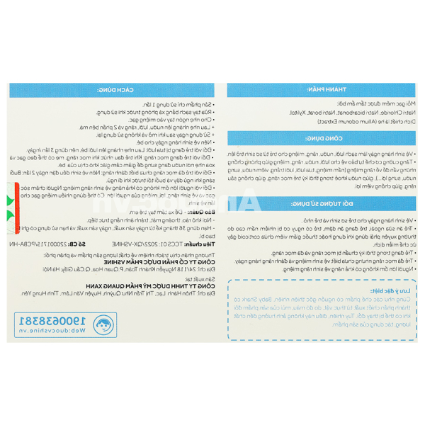 Gạc rơ lưỡi Baby Shark giúp sạch lưỡi, nướu, răng hộp 50 gói