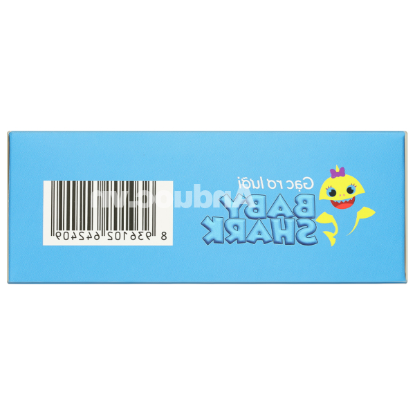 Gạc rơ lưỡi Baby Shark giúp sạch lưỡi, nướu, răng hộp 50 gói