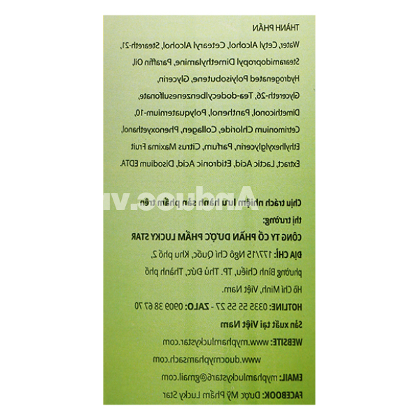 Kem xả Bưởi Lucky Star giúp phục hồi tóc mềm mượt óng ả chai 500ml