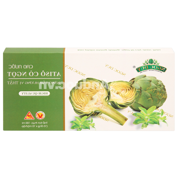 Cao nước Atisô Ngọc Duy Cỏ Ngọt giúp mát gan, lợi mật hộp 10 ống x 10ml